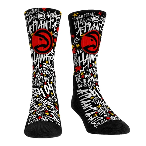 Unisex Rock Em Socks Atlanta Hawks Graffiti Crew Socks Cover