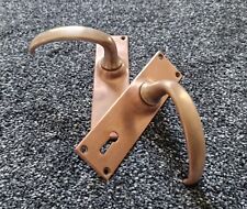 Vintage Pair of Copper Keyhole Door Handles x4 Pairs Available (Salvage)