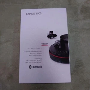 ONKYO Full wireless headphones W800BT Black Bluetooth Earphone New unused - Picture 1 of 5