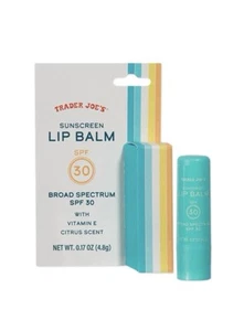 Trader Joe’s Sonnenschutz Lippenbalsam LSF 30 Vitamin E Zitrusduft NEU kostenloser Versand - Bild 1 von 10