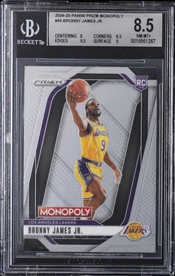 2024-25 PANINI PRIZM MONOPOLY #45 BRONNY JAMES JR. BGS 8.5 - Image 1 of 2