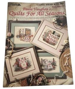 Paula Vaughan Patchwork Quilts For All Seasons Cross Stitch Book 56 Months 12 - Picture 1 of 24