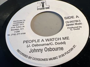 JOHNNY OSBOURNE - PEOPLE A WATCH ME - 7” VINYL (STUDIO 1) - Picture 1 of 9