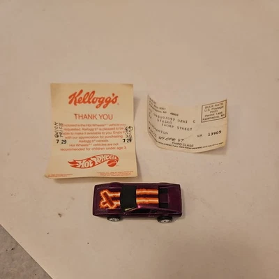 1983 Hot Wheels Ultra Hots Purple Ferrari Quick Trik from kellogs - Image 1 of 4