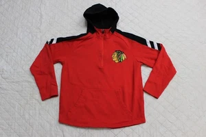 NHL mens sz M Official chichago Black Hawks quarter zip hoodie - Picture 1 of 12