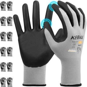 W3 Work Gloves for Men and Women, Touchscreen Nylon Working Gloves, 12 Pairs ... - Picture 1 of 6
