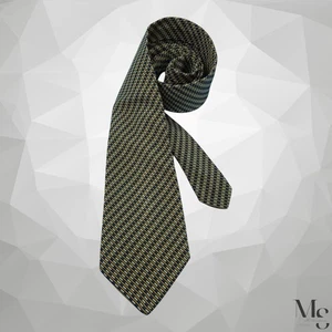 SALVATORE FERRAGAMO Herrenkrawatte blau braun diagonale geometrische Streifen Italien SEHR GUTER ZUSTAND - Bild 1 von 6