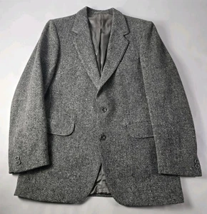 Blazer sportivo vintage Donegal tessuto a mano tweed cappotto uomo taglia 38 Irlanda pura lana - Foto 1 di 17