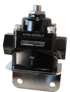 Aeroflow AF49-4500BLK Bypass Reg 4.5-9 Psi Adjustabl3/8" NPT Port S Bottom Retur - Picture 1 of 4