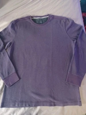Banana Republic Hombre XL Ciruela Wafflel Tejido Manga Larga Camiseta Térmica Foto 1 de 4