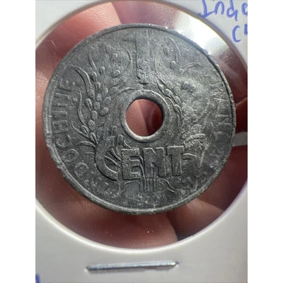 1941 French Indochina Indo-China 1 Cent Z514 - Image 1 of 3
