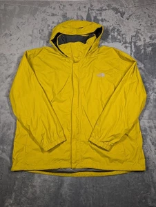 The North Face Jacket Mens 2XL Yellow HyVent Hooded Rain Waterproof Full Zip - Picture 1 of 9