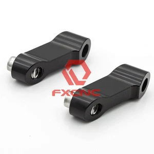 CNC Motorcycle Mirror Mount Riser Extender Adapter Right&Right Threaded 8mmx1.25 - Picture 1 of 6