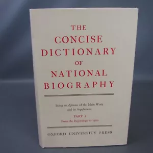 Concise Dictionary of National Biography Pt. 1 by Not Available (1953,... - Picture 1 of 7