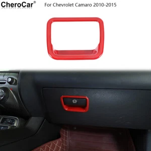 Red Co-pilot Storage Box Handle Cover Trim Accessories For 2010-15 Chevy Camaro - Imagen 1 de 12