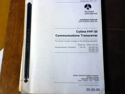 Collins VHF-20 Service Manual Foto 1 de 2