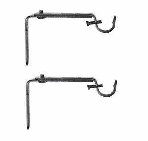 Umbra Adjustable Bracket for Drapery Rod Set of 2 Black 028295415767