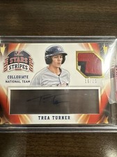 2015 USA Stars & Stripes National Team Jersey Patch Auto 16/25Trea Turner Rookie