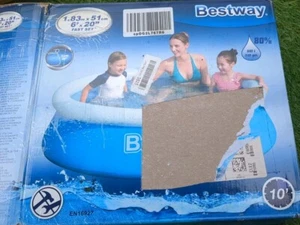 Bestway Fast Set 6' x 20" runder aufblasbarer oberirdischer Außenpool - Bild 1 von 3