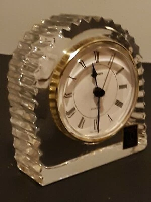 RELOJ STAIGER Alemania Occidental Cuarzo ONEIDA PLOMO CRISTAL Escritorio/Estante/Abrigo 🕰 Foto 1 de 4