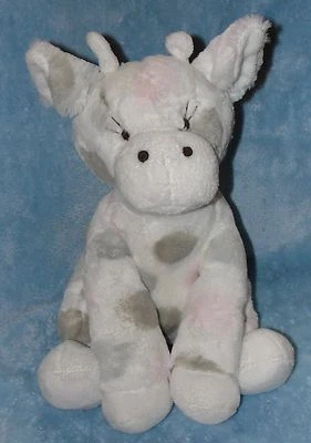 Brinquedo de pelúcia branco pequeno girafa rosa cinza bolinhas macio de pelúcia para bebê - Imagem 1 de 4