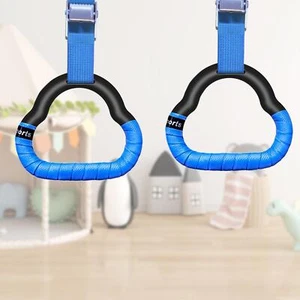 Gymnastics Rings Non Slip Kids Adjustable Bar Attachment Training Gym Ring Pull - Picture 1 of 5