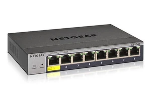 NETGEAR GS108Tv3 Managed L2 Gigabit Ethernet (10/100/1000) Szary - Zdjęcie 1 z 3