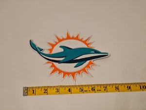 Parche bordado de alta calidad de los Miami Dolphins Big 8" para planchar envío gratuito - Imagen 1 de 1