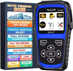 NEXAS NL102P Diesel Heavy Duty Truck Car Diagnostic Scanner DPF Regen Oil Reset - Picture 1 of 10