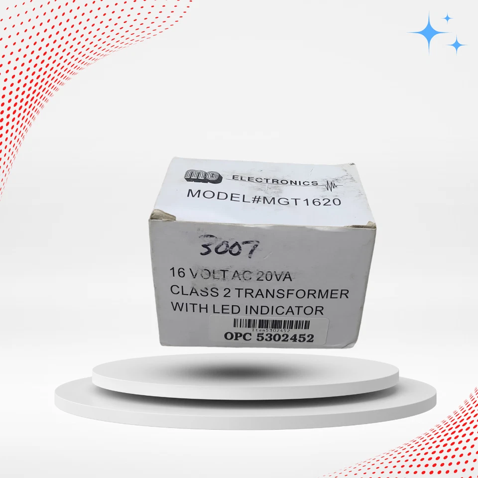 Class II Transformer 16.5 Volt AC 20 VA Ul/csa Approved MGT 1620