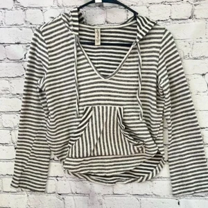 American Rag Pullover Cotton Striped Hoodie Size Small Boho Surfer Beach - Picture 1 of 6