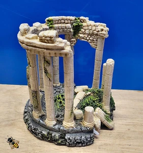 Aquarium Ornament Ancient Ruins Air Bubbler Decoration Fish Tank Roman Columns - Picture 1 of 9