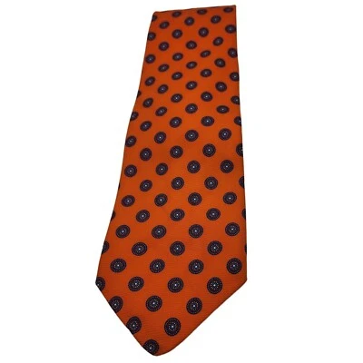 Corbata Robert Talbott Para Hombre Naranja Lunares Seda Cosida a Mano EE. UU. Calce Clásico Foto 1 de 4