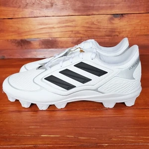 Adidas PureHustle 3 MD Softball Cleats Women 11 White Black Silver Metallic - Picture 1 of 8