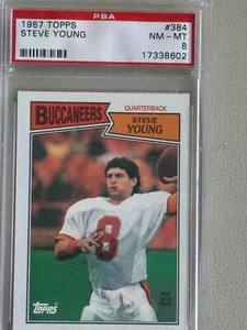 1987 Topps #384 STEVE YOUNG PSA 8 HOF NM-MT - Bild 1 von 2
