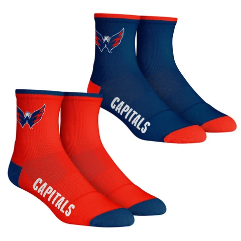 Youth Rock Em Socks Washington Capitals Core Team 2-Pack Quarter Length Sock Set Cover