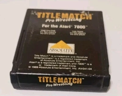 Title Match Pro Wrestling (Atari 7800, 1989) GAME CARTRIDGE ONLY TESTED WORKS - Image 1 of 4