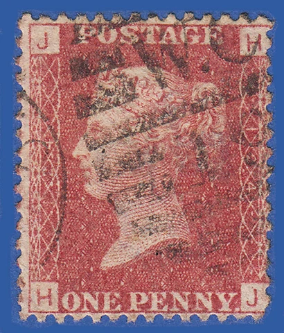 GB QV 1864 1d RED PLATE 124  HJ  SG43/44 GU Cover