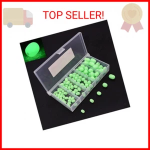 OriGlam 100pcs Soft Plastic Luminous Glow Fishing Beads, Beads Round Beads Fishi - Picture 1 of 2