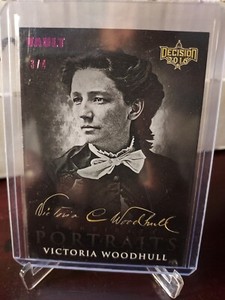 2016 Decision Victoria Woodhull Candidate Portraits #3/4 Pink VAULT stamped card