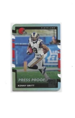 2017 Panini Donruss Kenny Britt PP Silver Die-Cut - Image 1 of 2