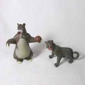 Disney Jungle Book PVC Figure Lot  Baloo & Bagheera Vintage - Picture 1 of 9