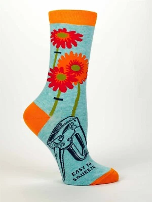 Calcetines azules Q para mujer fáciles de apretar talla 5-10 flores azules Foto 1 de 3