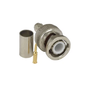 75Ω Crimp Type BNC Barrel Adapter 75ohm RG59 RG6 for CCTV Security Camera DVR - Picture 1 of 1