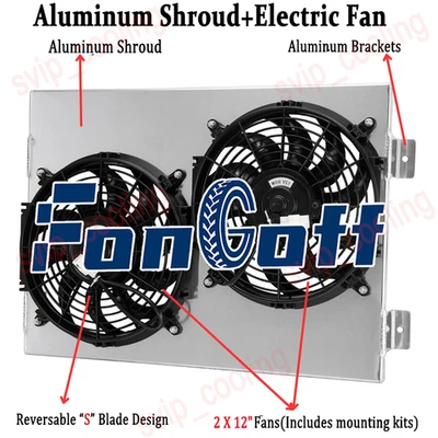 Shroud Electric Fan For 1957-59 Ford Fairlane Ranchero Edsel Corsair Villager Foto 1 de 4