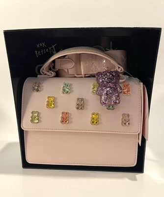 NWT Betsey Johnson XOMYLO Crossbody Bag Satchel W/Gummy Bear Charm BLUSH - Image 1 of 4