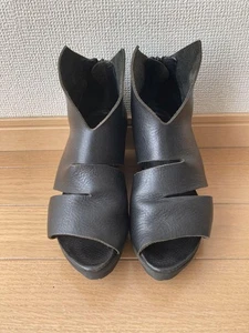 Trippen Leather Sandals Women's 36 EU6 US6 Black Pre-owned Stylish Slip-On - Picture 1 of 11