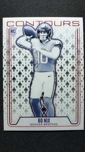 Bo Nix 2024 Panini Phoenix - Contours Denver Broncos #CON-BNX (RC) - Picture 1 of 2