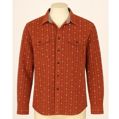 Pendleton Men’s Corduroy Long Sleeve Western Shirt Rust Pattern Size XXL - Image 1 of 4