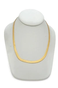 Vintage Halskette goldfarben Fischgrät 18" 5,6 mm - Bild 1 von 6